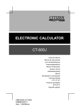Citizen CT 600 J User manual