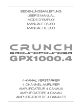 Crunch GPX1000.4 Owner's manual