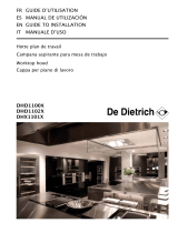 DeDietrich DHX1101X Owner's manual