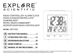 Explore Scientific Mini Radio-controlled Alarm clock Owner's manual