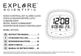 Explore Scientific RDC3006 Radio Controlled Alarm Clock Owner's manual