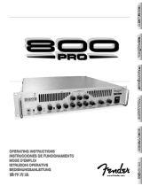 Fender 800 Pro Owner's manual