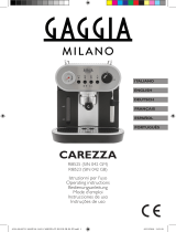 Gaggia Carezza Deluxe Owner's manual