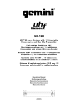 Gemini UHF Sixteen UX-160 User manual