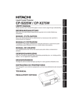 Hitachi CP-S225W User manual