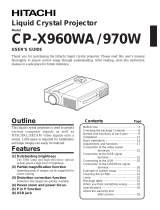 Hitachi CPX960WA User manual