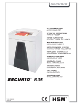 HSM HSM Securio B35C Level 3 Cross Cut Shredder User manual