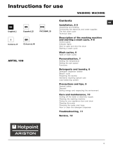 HOTPOINT/ARISTON ARTXL 109 (EU) User guide