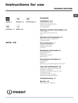 Indesit WITXL 105 (EE) User guide