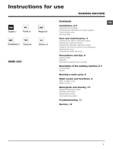 Indesit WMD 823B EU User guide