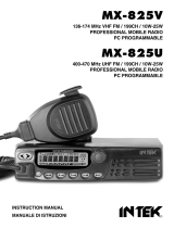 INTEK MX-825V Owner's manual