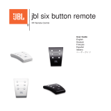 JBL Six Button Remote User manual