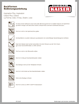 Kaiser Inspiration, Inspiration Plus, Classic Plus, Classic Operating instructions