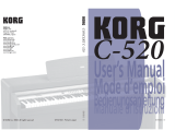 Korg C-520 User manual