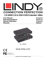 Lindy 100m C6 HDBaseT 2.0 HDMI & USB KVM Extender User manual