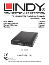 Lindy 100m HDBaseT C6 HDMI/VGA Switching Extender Transmitter User manual