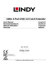 Lindy 140m 4 Port USB 2.0 Cat.6 Extender User manual
