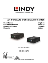 Lindy 2 Port Automatic Optical Audio Switch User manual