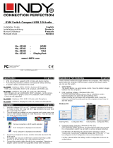 Lindy 2 Port DisplayPort, USB 2.0 & Audio KVM Switch Compact User manual