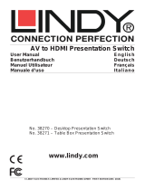 Lindy 4 Port Multi AV to HDMI Conference Table Switch User manual