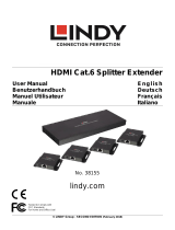 Lindy 38155 HDMI Cat.6 Splitter Extender User manual