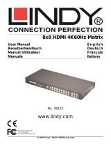 Lindy 8x8 HDMI 1.4 10.2G Matrix Switch User manual