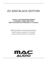 MAC Audio ZX 2000 Owner's manual