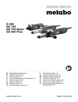 Metabo GE 900 Plus Operating instructions
