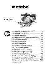 Metabo KSA 18 LTX Operating instructions