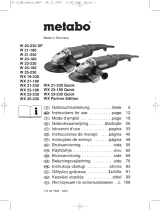 Metabo W 21-180 Operating instructions