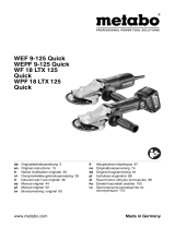 Metabo WPF 18 LTX 125 Quick IK Operating instructions