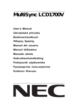 NEC MultiSync® LCD1700V Owner's manual