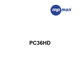 MPMan PC36 HD Operating instructions