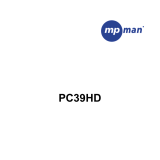 MPMan PC39 HD Operating instructions