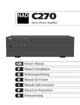 NAD Electronics C270 User manual