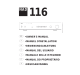 NAD 116 User manual