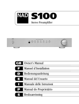 NAD S100 User manual