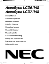 NEC LCD51VM User manual