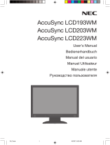 NEC AccuSync® LCD223WM Owner's manual