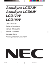 NEC MultiSync® LCD190V Owner's manual