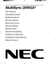 NEC MultiSync® 20WGX² Owner's manual