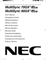 NEC MultiSync® 70GX²Pro Owner's manual