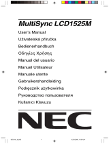 NEC MultiSync® LCD1525MBK Owner's manual