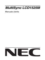 NEC MultiSync® LCD1525M Owner's manual