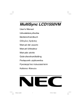 NEC MultiSync® LCD1550VMBK Owner's manual