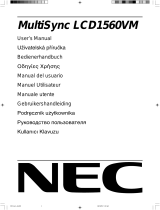NEC MultiSync® LCD1560VM Owner's manual