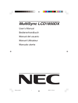 NEC MultiSync LCD1850DX Owner's manual