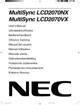 NEC MultiSync® LCD2070NX Owner's manual