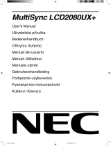 NEC MultiSync® LCD2080UXi Owner's manual