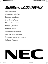 NEC MultiSync® LCD2470WNX Owner's manual